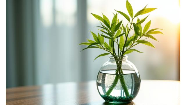 Lucky Bamboo (Dracaena sanderiana) in an elegant vase